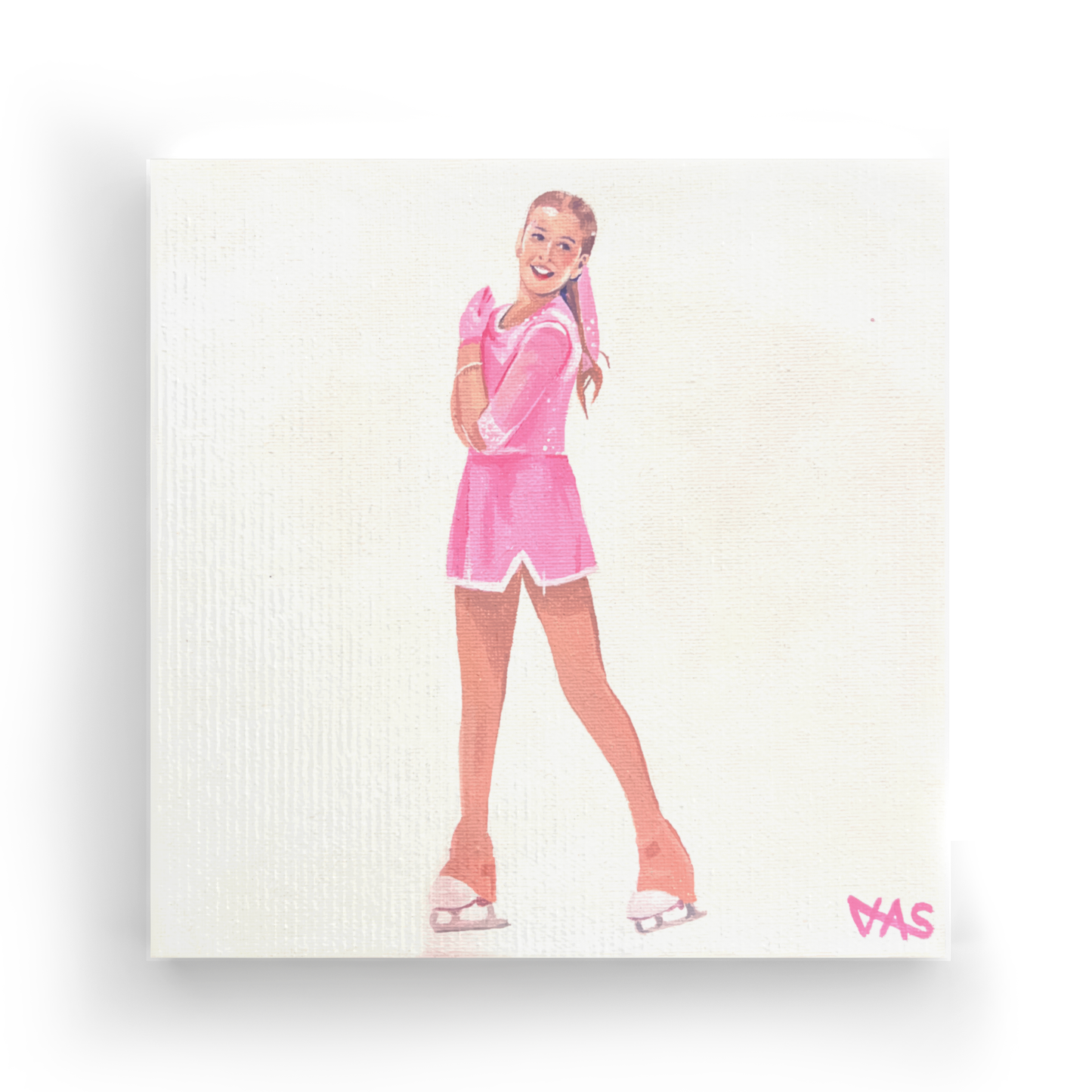 20 x 20 cm Figure Skating Canvas