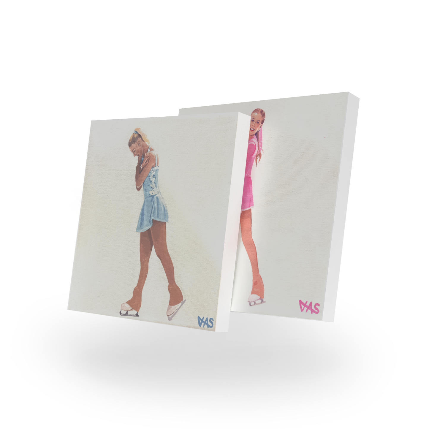 20 x 20 cm Figure Skating Canvas