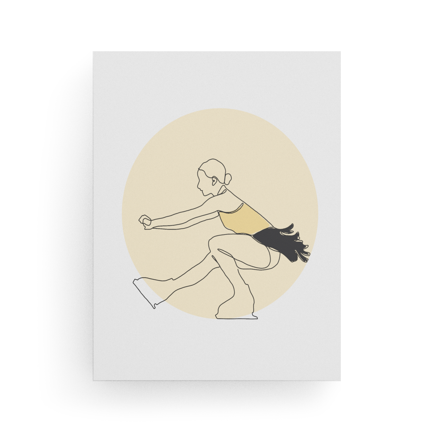 One-Line Figure Skating Illustration (Physical)