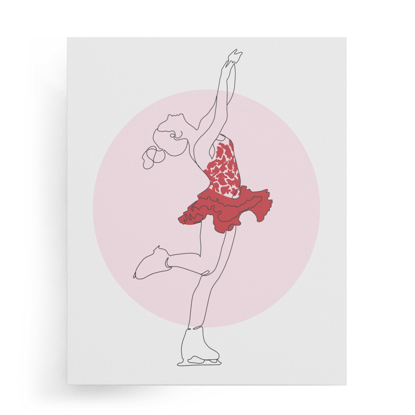 One-Line Figure Skating Illustration (Physical)