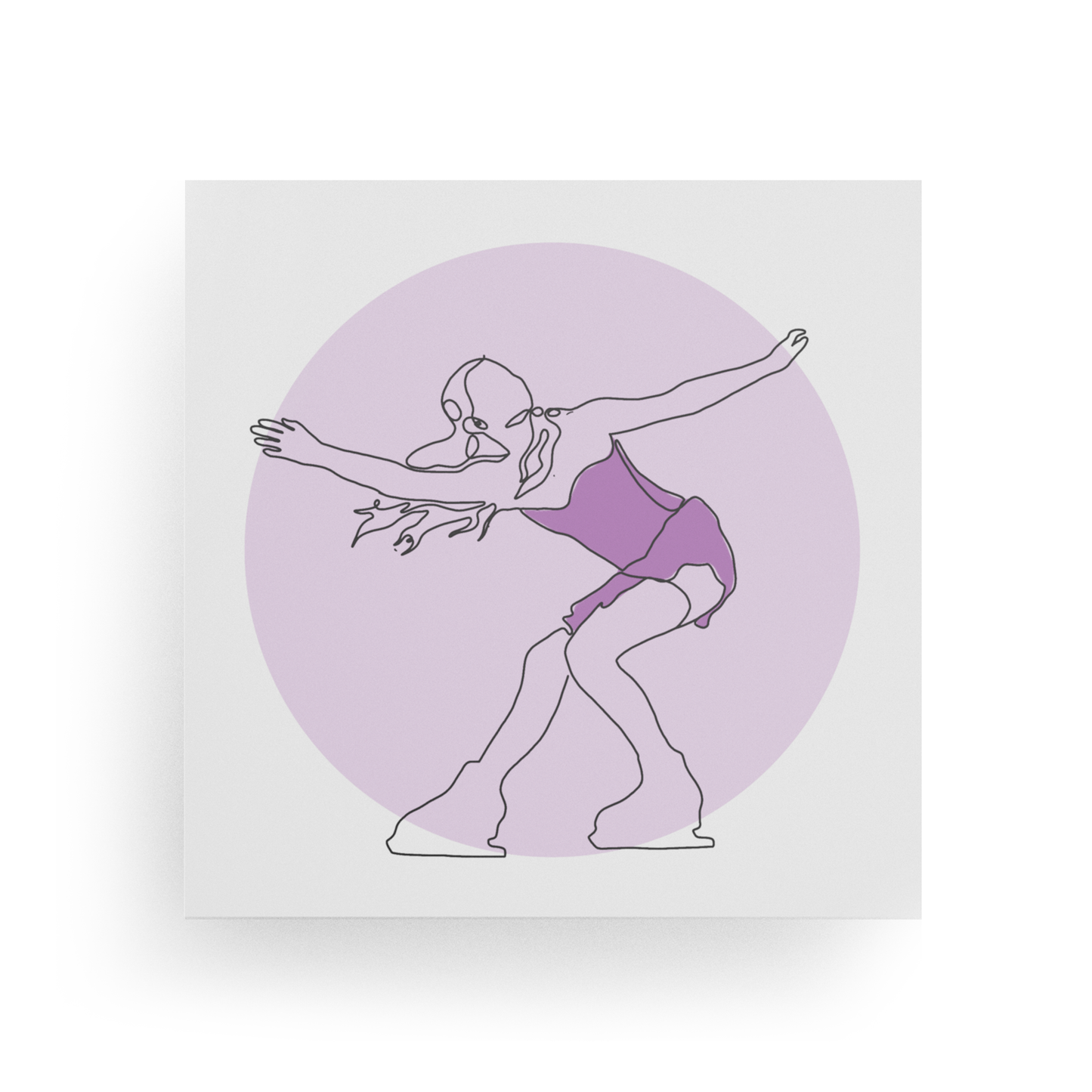 One-Line Figure Skating Illustration (Physical)