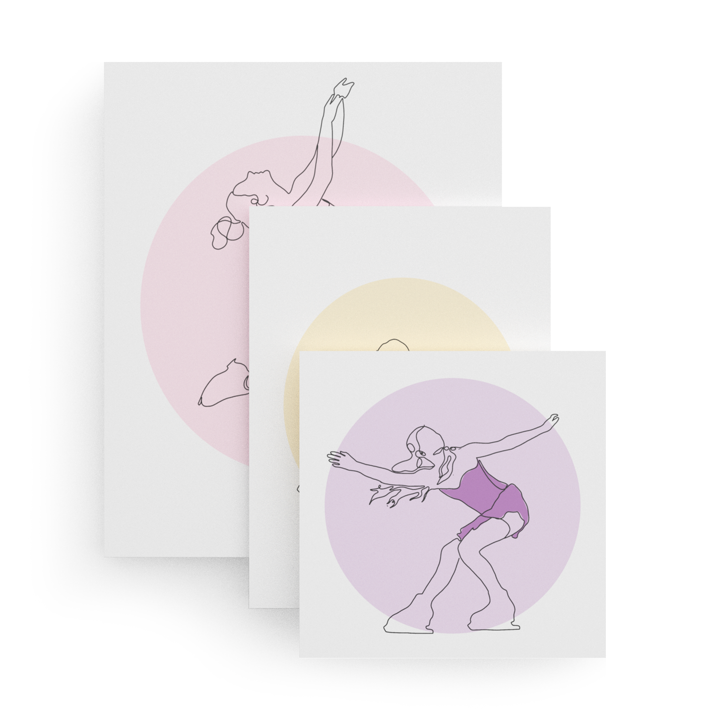 One-Line Figure Skating Illustration (Physical)